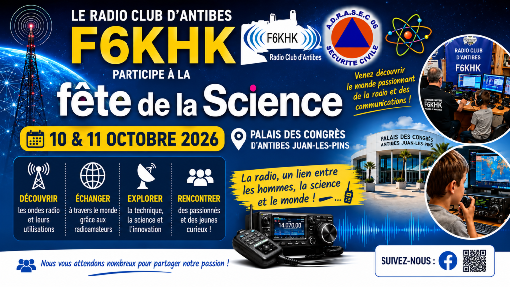 affiche fête de la science palais des congrès Juan-les-Pins